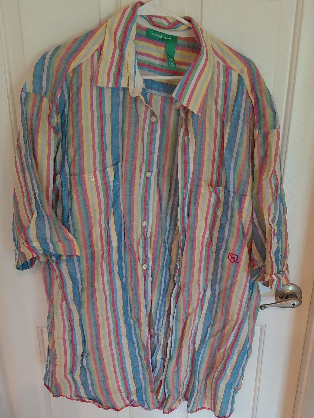 Rocawear Men's Multicolor Vertical Stripe Button-Down Shirt